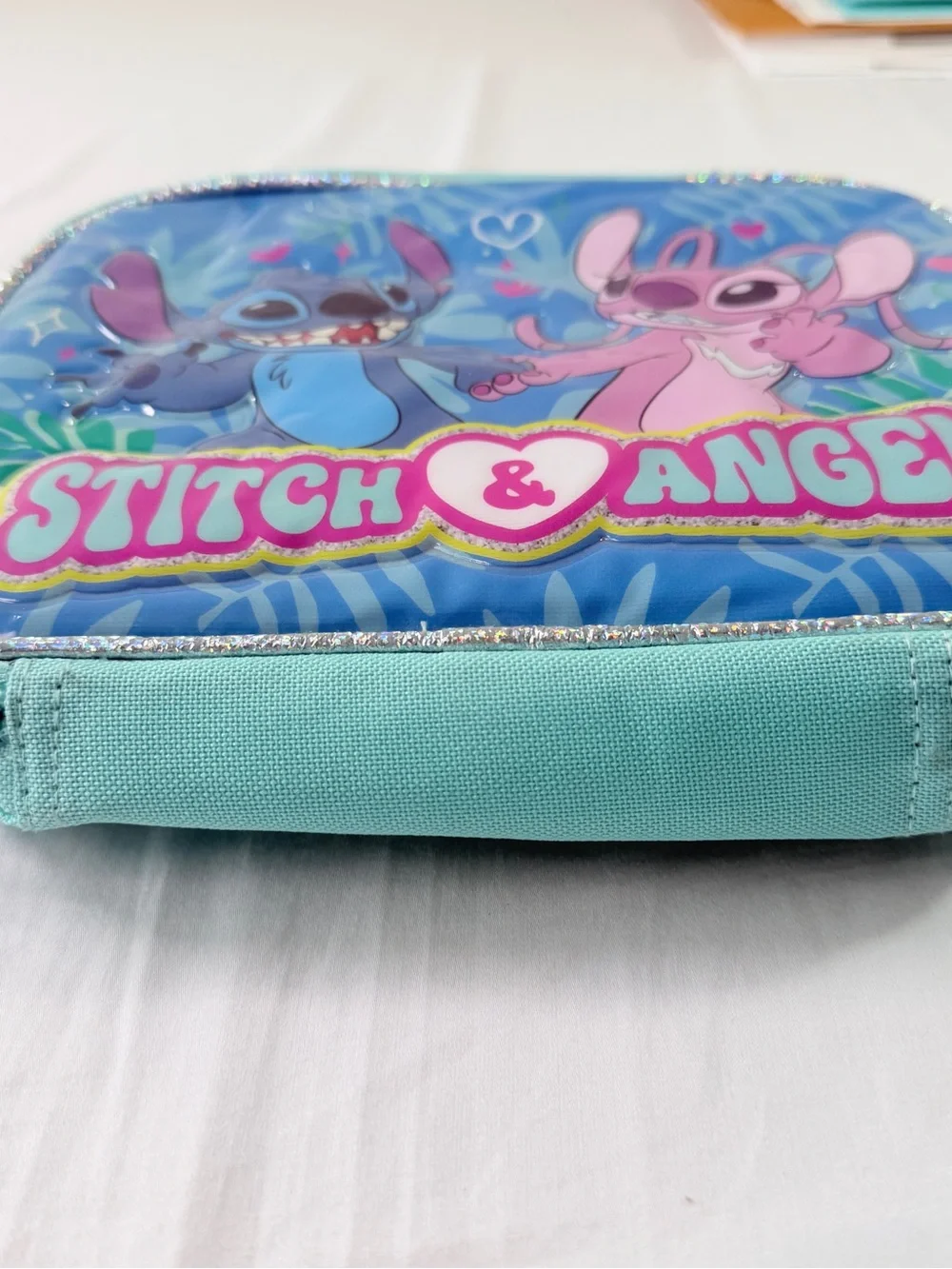 BIOWORLD Disney Lilo & Stitch Stitch & Angel Kids Lunch Bag Handle 9.5x8x3